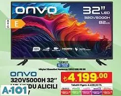 ONVO 32 UYDU ALICILI ANDROİD SMART LED TV AKILLI TELEVİZYON